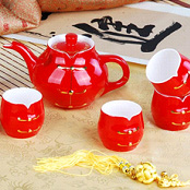 皇家精典福临门红瓷七件套茶具CHC000139