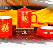 皇家精典百福红瓷三件套CHC000006