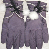 女士羽绒保暖手套R5208（大红，紫，暗红，黑）