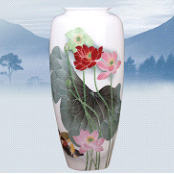 清荷釉下五彩瓷花瓶HP-194