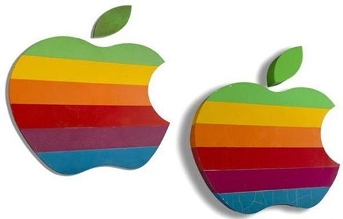 苹果旧彩虹logo 将拍卖